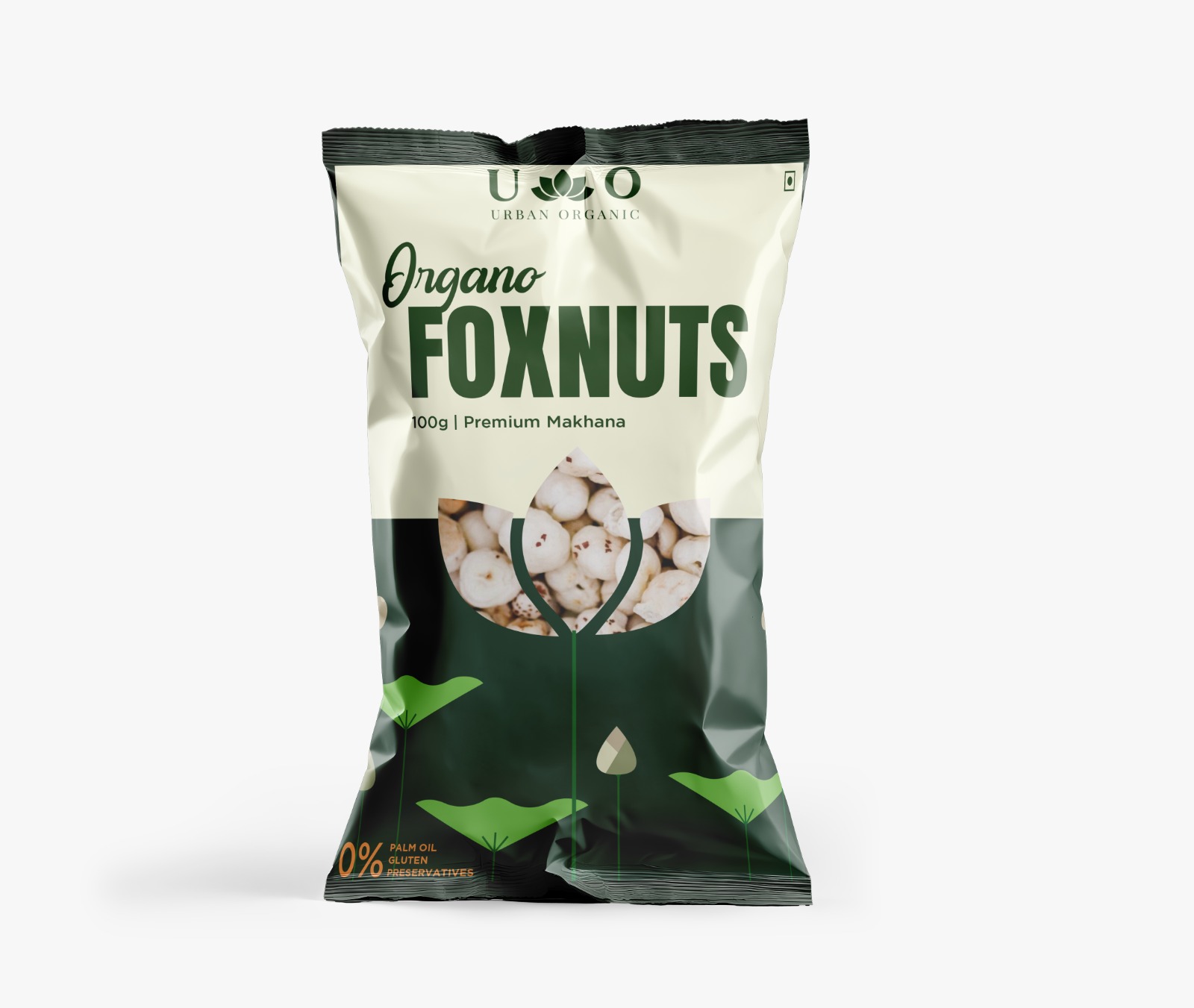 Urban Organic Premium Phool Makhana (Fox Nuts) | 100g | Handpicked, Crunchy & Healthy Snack | Gluten-Free & Roasted